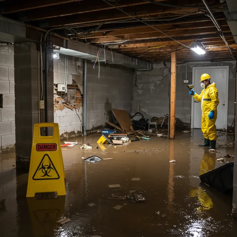 Flooded Basement Electrical Hazard in Perryton, TX Property